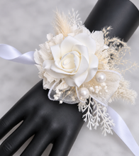 Load image into Gallery viewer, Off White Everlasting Flowers Corsage AB1169 - School formal, prom, graduation, wedding