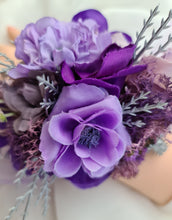 Load image into Gallery viewer, Purple violet corsage & pocket flowers set AB1173 - School formal, prom, graduation, wedding