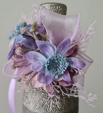 Load image into Gallery viewer, Blue violet everlasting flowers corsage AB1174 - School formal, prom, graduation, wedding