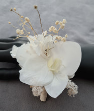 Load image into Gallery viewer, Real touch white orchid corsage & buttonhole set AB1179 - School formal, prom, graduation, wedding