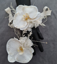 Load image into Gallery viewer, Real touch nude orchid corsage & buttonhole set AB1180 - School formal, prom, graduation, wedding
