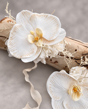 Load image into Gallery viewer, Real touch nude orchid corsage & buttonhole set AB1180 - School formal, prom, graduation, wedding