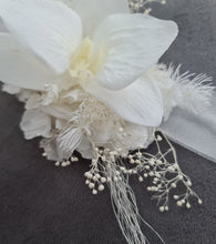 Load image into Gallery viewer, Real touch white orchid corsage & buttonhole set AB1181 - School formal, prom, graduation, wedding