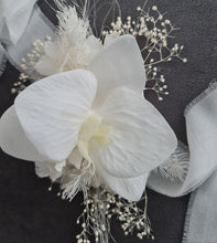 Load image into Gallery viewer, Real touch white orchid corsage & buttonhole set AB1181 - School formal, prom, graduation, wedding