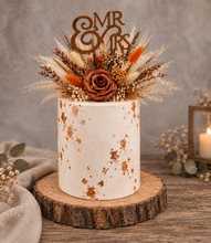 Load image into Gallery viewer, Fluffy orange / terracotta / neutral Cake topper