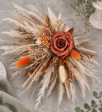 Load image into Gallery viewer, Fluffy orange / terracotta / neutral Cake topper