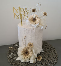 Load image into Gallery viewer, Champagne gold, white, neutral Double cake topper