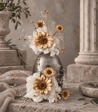 Load image into Gallery viewer, Champagne gold, white, neutral Double cake topper