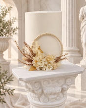 Load image into Gallery viewer, Handcrafted boho daisy flowers hoop / cake topper – 5inch