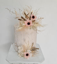 Load image into Gallery viewer, Champagne gold & blush Floral Cake topper