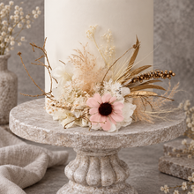 Load image into Gallery viewer, Champagne gold & blush Floral Cake topper