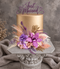 Load image into Gallery viewer, Violet, purple, blush Floral Cake Topper