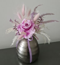 Load image into Gallery viewer, Pink, violet & neutral Fluffy Floral Cake Topper