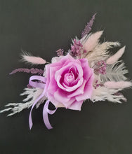 Load image into Gallery viewer, Pink, violet & neutral Fluffy Floral Cake Topper