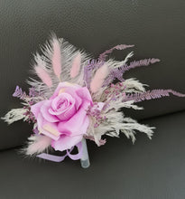Load image into Gallery viewer, Pink, violet & neutral Fluffy Floral Cake Topper