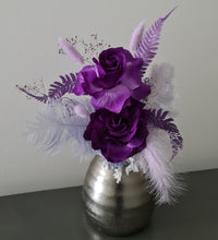 Load image into Gallery viewer, Dark Purple & lilac Floral Cake Topper