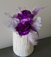 Load image into Gallery viewer, Dark Purple & lilac Floral Cake Topper