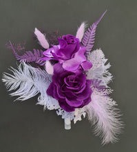 Load image into Gallery viewer, Dark Purple & lilac Floral Cake Topper