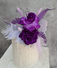 Load image into Gallery viewer, Dark Purple & lilac Floral Cake Topper