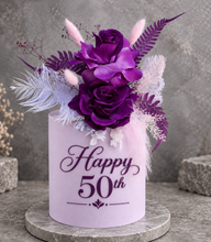 Load image into Gallery viewer, Dark Purple & lilac Floral Cake Topper