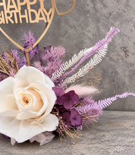 Load image into Gallery viewer, Happy Birthday Lilac Purple Floral Cake Topper