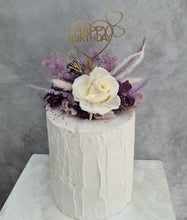 Load image into Gallery viewer, Happy Birthday Lilac Purple Floral Cake Topper