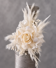 Load image into Gallery viewer, Elegant Boho peony off white everlasting flowers corsage & buttonhole AB1198 - School formal, prom, graduation, wedding