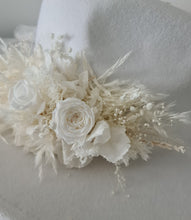Load image into Gallery viewer, Elegant Boho preserved flowers peony wedding hat attachment