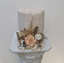 Load image into Gallery viewer, Champagne gold & blush Floral Cake topper - wedding, engagement, birthday