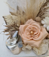 Load image into Gallery viewer, Champagne gold & blush Floral Cake topper - wedding, engagement, birthday