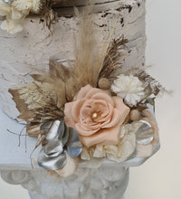 Load image into Gallery viewer, Champagne gold & blush Floral Cake topper - wedding, engagement, birthday