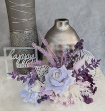 Load image into Gallery viewer, Violet purple preserved flowers cake topper - graduation, birthday