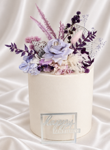 Load image into Gallery viewer, Violet purple preserved flowers cake topper - graduation, birthday