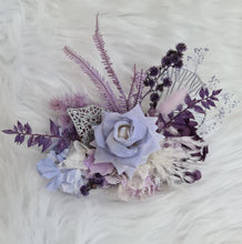 Load image into Gallery viewer, Violet purple preserved flowers cake topper - graduation, birthday