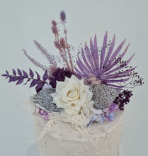 Load image into Gallery viewer, Violet, purple, white Floral Cake Topper - Birthday, Anniversary, Graduation
