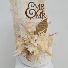 Load image into Gallery viewer, Boho Preserved & dry flowers cake topper – birthday, baby shower, graduation, wedding