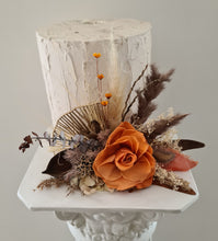 Load image into Gallery viewer, Rustic preserved rose cake topper – birthday, anniversary, engagement, wedding