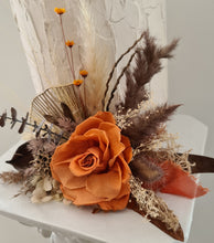 Load image into Gallery viewer, Rustic preserved rose cake topper – birthday, anniversary, engagement, wedding