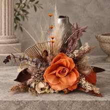 Load image into Gallery viewer, Rustic preserved rose cake topper – birthday, anniversary, engagement, wedding