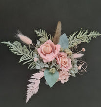 Load image into Gallery viewer, Sage & blush floral cake topper x 2 - wedding, engagement, birthday