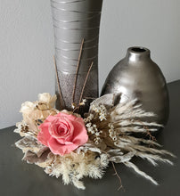 Load image into Gallery viewer, Peach & nude preserved rose cake flowers - topper - arrangement - anniversary, engagement, birthday