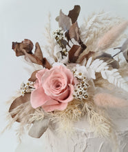 Load image into Gallery viewer, Dusty pink preserved rose floral arrangement, cake topper, cake decoration - wedding, engagement, birthday