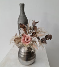Load image into Gallery viewer, Dusty pink preserved rose floral arrangement, cake topper, cake decoration - wedding, engagement, birthday