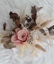 Load image into Gallery viewer, Dusty pink preserved rose floral arrangement, cake topper, cake decoration - wedding, engagement, birthday
