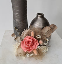 Load image into Gallery viewer, Peach reflexed preserved rose cake flowers, cake decoration, flower arrangement - Anniversary, Birthday, Graduation cake