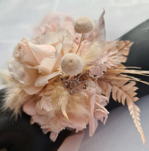 Load image into Gallery viewer, Elegant Boho blush nude preserved rose corsage & buttonhole AB2026 - School formal, prom, graduation