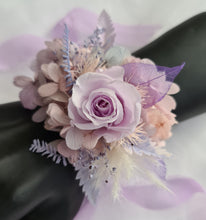 Load image into Gallery viewer, Pastel violet purple preserved rose corsage AB2027 - School formal, prom, graduation