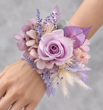 Load image into Gallery viewer, Pastel violet purple preserved rose corsage AB2027 - School formal, prom, graduation