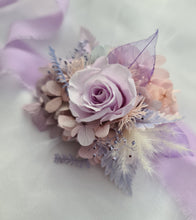 Load image into Gallery viewer, Pastel violet purple preserved rose corsage AB2027 - School formal, prom, graduation