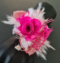Load image into Gallery viewer, Hot pink fuchsia preserved rose corsage AB2028 - School formal, prom, graduation
